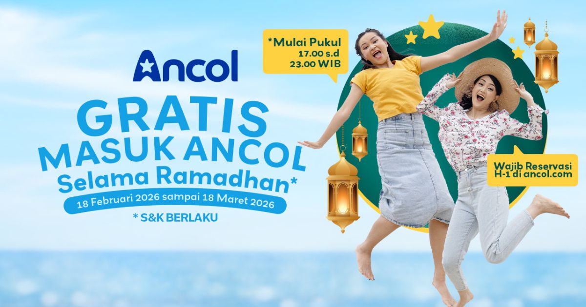 Rekreasi di Ancol Taman Impian, Jakarta Utara kini gratis bagi masyarakat selama Bulan Ramadan 1447 Hijriah. [Foto: Ancol Taman Impian]
