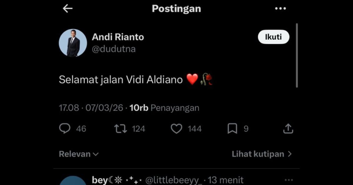Penyanyi Vidi Aldiano dikabarkan meninggal dunia pada Sabtu (7/3/2026). Pihak keluarga memohon doa terbaik bagi pelantun lagu Nuansa Bening tersebut. (Foto: ist)
