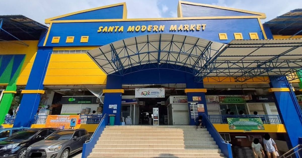 Pasar Santa Depan Pintu Utama [Foto:  Maps Google jriwxydo ]