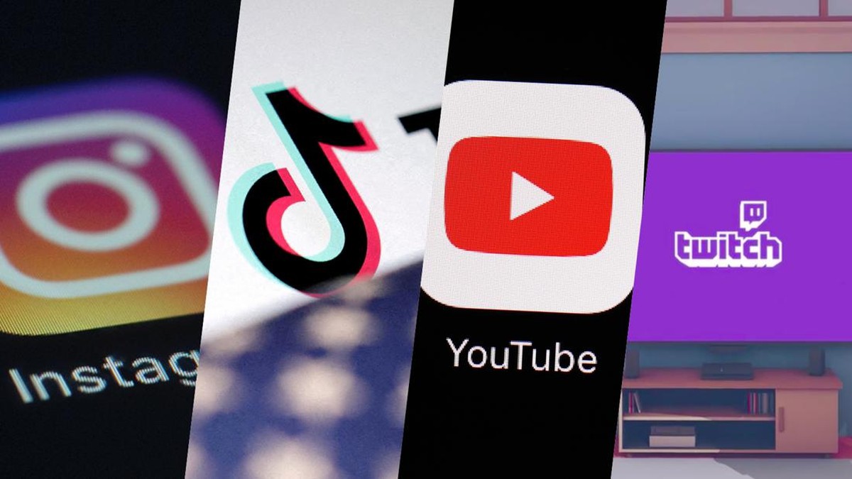 Foto: Foto kolase Instagram, TikTok, YouTube, dan Twitch. (CNBC Indonesia)