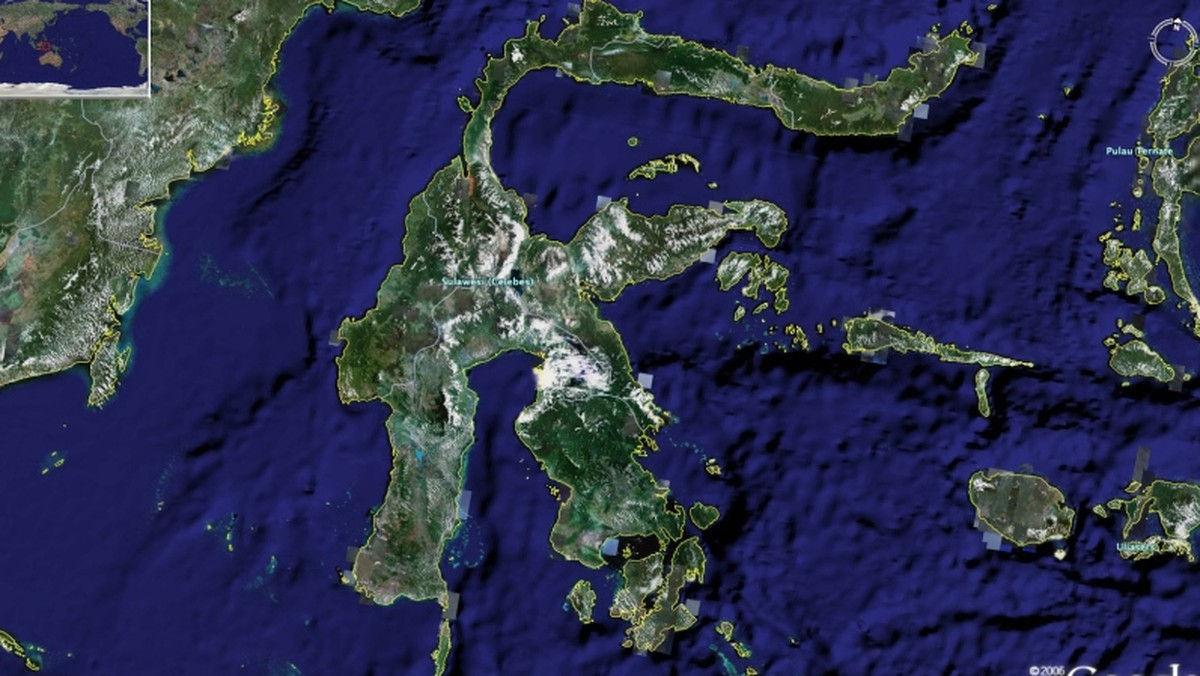 Foto: Pulau Sulawesi. (Tangkapan Layar)