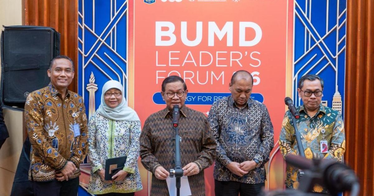 Gubernur Pramono Anung dorong penguatan BUMD melalui BUMD Leaders Forum 2026 untuk memperkokoh ekonomi Jakarta sebagai kota global yang tangguh dan kompetitif. [Foto: ist]