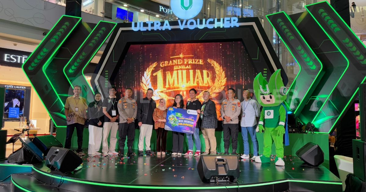 Ultra Voucher resmi menutup program UVGC Raffle dengan memberikan hadiah utama Rp1 miliar di Central Park Jakarta. [Foto: ist]