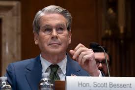 Treasury Secretary Scott Bessent testifies on his agency’s proposed budget estimates for fiscal year 2027 at a Senate Appropriation subcommittee, at the Capitol in Washington, Wednesday, April 22, 2026. (AP Photo/J. Scott Applewhite)