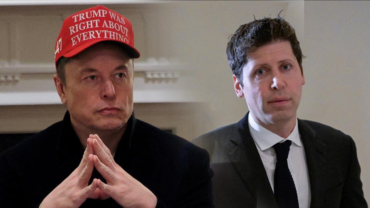 Foto: Foto Kolase CEO Tesla, Elon Musk dan CEO OpenAI, Sam-Altman. (Reuters)