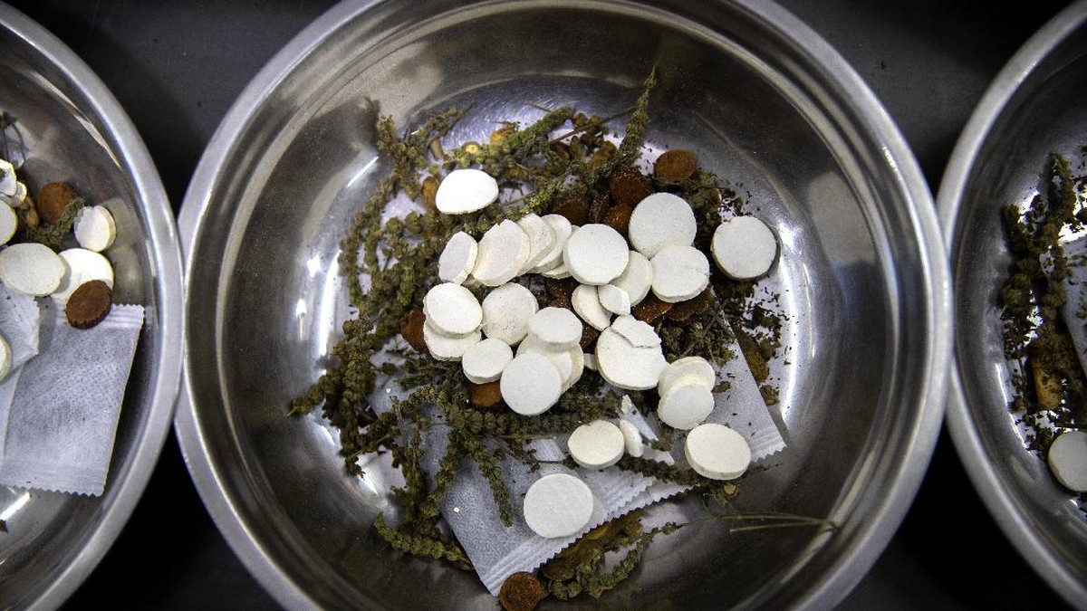 Foto: Ilustrasi obat herbal (AP/Mark Schiefelbein)