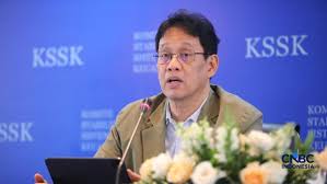 Foto: Menteri Keuangan (Menkeu), Purbaya Yudhi Sadewa menyampaikan pemaparan saat konferensi pers hasil rapat berkala KSSK tahun 2026 di Bank Indonesia, Jakarta, Kamis (7/5/2026). (CNBC Indonesia/Faisal Rahman)