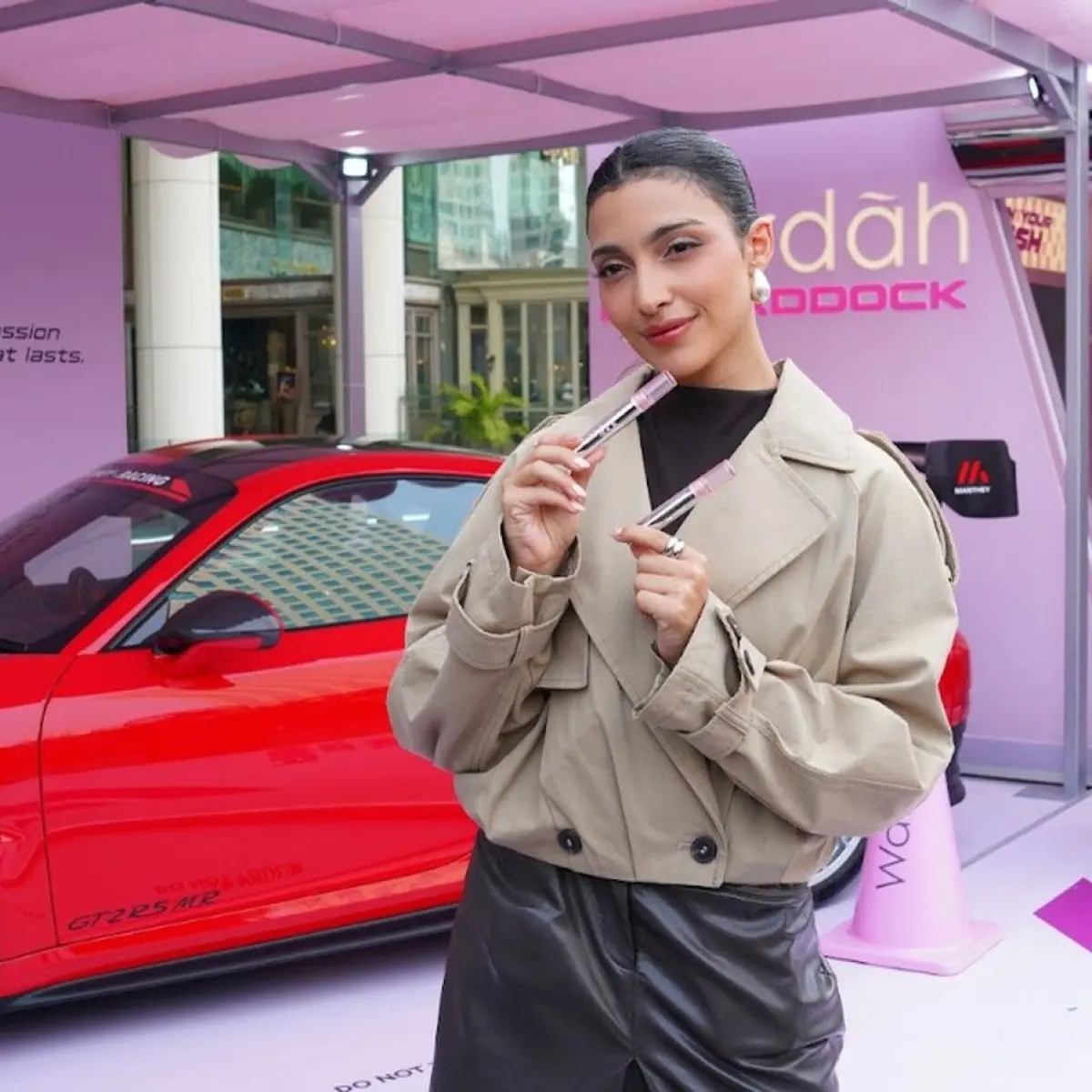 Foto Amna Al Qubaisi saat ditemui Wolipop saat acara Wardah Lip Paddock, Own Your Finish (14/5/2026). Foto: Dok. Wardah.