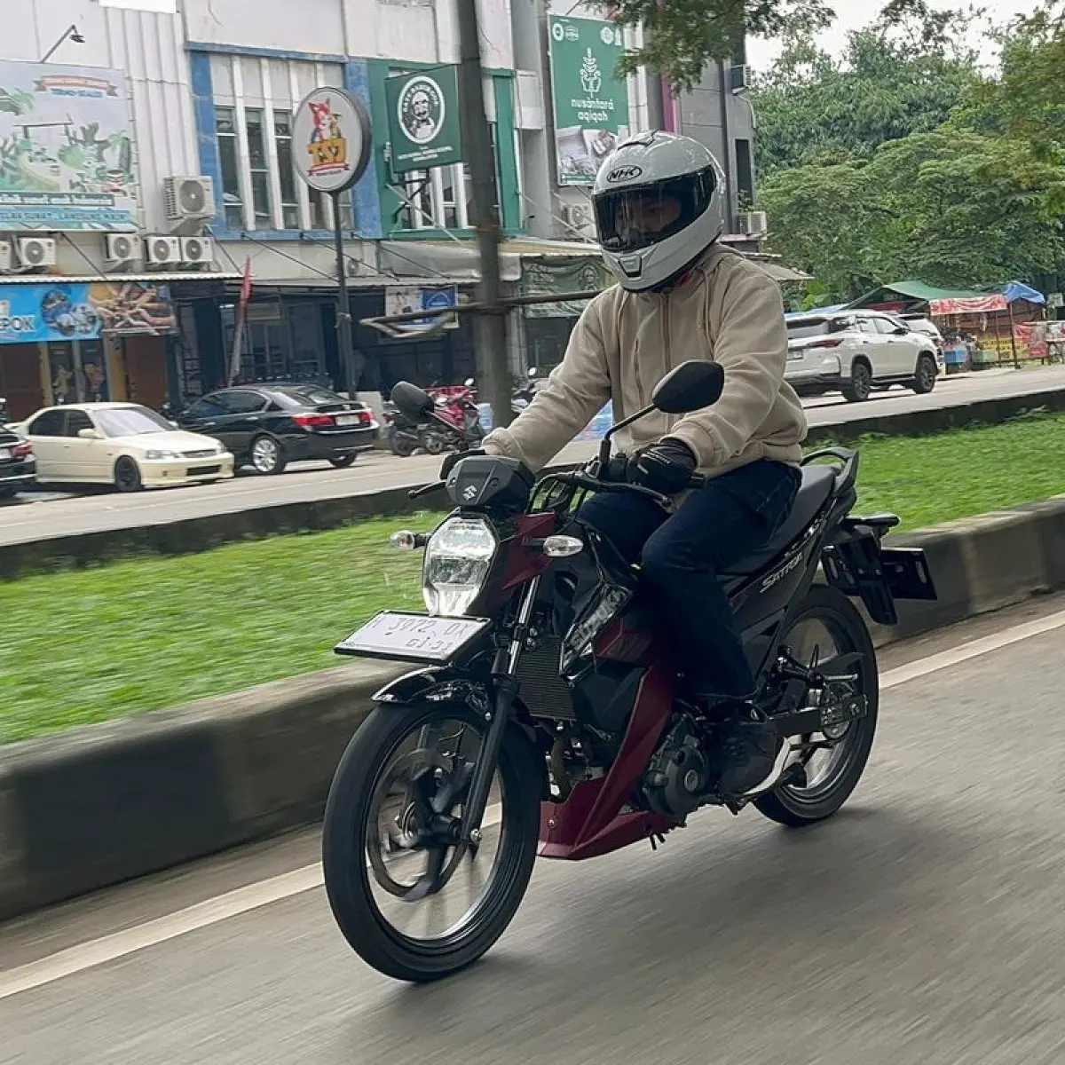 Test ride Suzuki Satria Pro(KOMPAS.com/GREGY HARDIANTO)