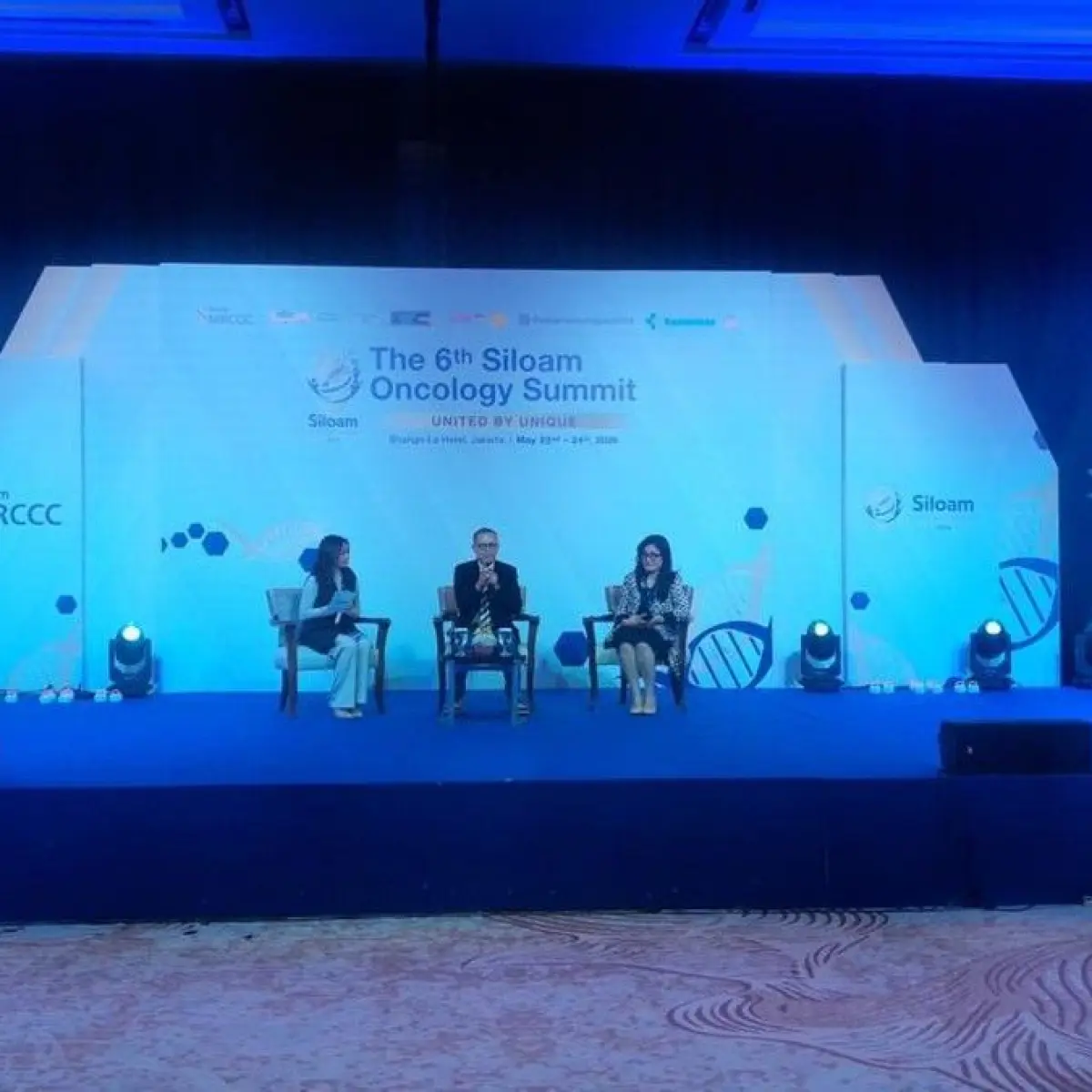 The 6th Siloam Oncology Summit di Shangri-La Hotel, Jakarta Pusat, Sabtu (23/5/2026). (Foto: Averus Al Akutsar/detikHealth)