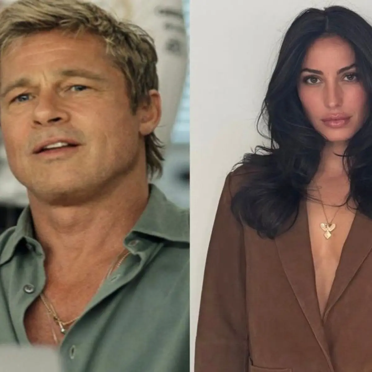 Foto kombinasi yang menampilkan Brad Pitt (kiri) dan Ines de Ramon(IMDb, Instagram/inesdrmn)