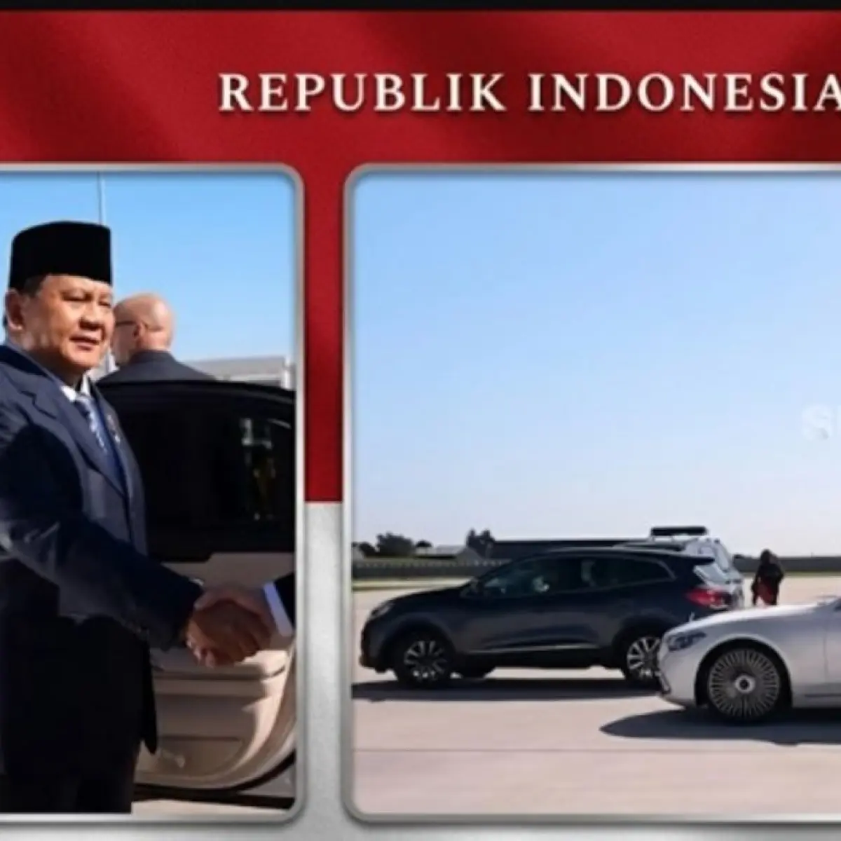 Tunggangan Prabowo Subianto saat kunjungan di Paris (Gemini AI)