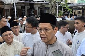 Finance Minister Purbaya Yudhi Sadewa, speaking to reporters at the headquarters of the Directorate General of Taxes in Jakarta on Wednesday (May 27, 2026). (ANTARA/Bayu Saputra)