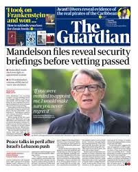 Messages between Lord Peter Mandelson and ministers revealed in documents published by the government lead many of the front pages on Tuesday. The Guardian focuses on documents showing that Lord Mandelson 