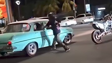 Ketegangan di Sanur: WNA dan Pemotor Nyaris Terlibat Kecelakaan, Berujung Adu Fisik