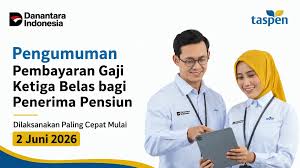Pencairan Gaji Ke-13 Pensiunan ASN Dimulai 2 Juni 2026, Jangkauannya Melalui 46 Mitra Pembayaran