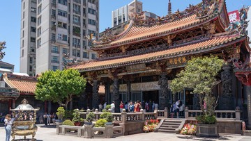 Kuil Bangka Longshan di Taipei (Cheng Feng Ciang/Getty Images)