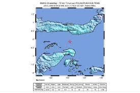 ANALISIS: Gempa bumi tektonik berkekuatan magnitudo 5,4 mengguncang wilayah Pantai Utara Banggai, Sulawesi Tengah, Jumat (5/6/2026) pagi. (Dok. BMKG)