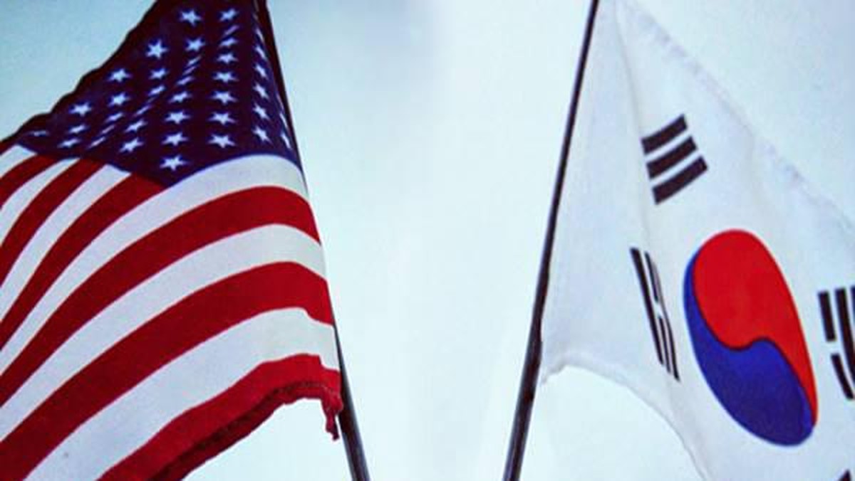 Foto: Bendera Amerika Serikat dan Korea Selatan. AP/