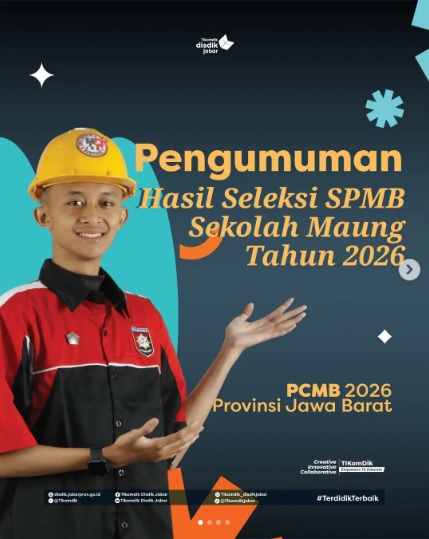 Link pengumuman hasil seleksi SPMB Sekolah Maung 2026. DOK IG @tikomdik_disdikjabar