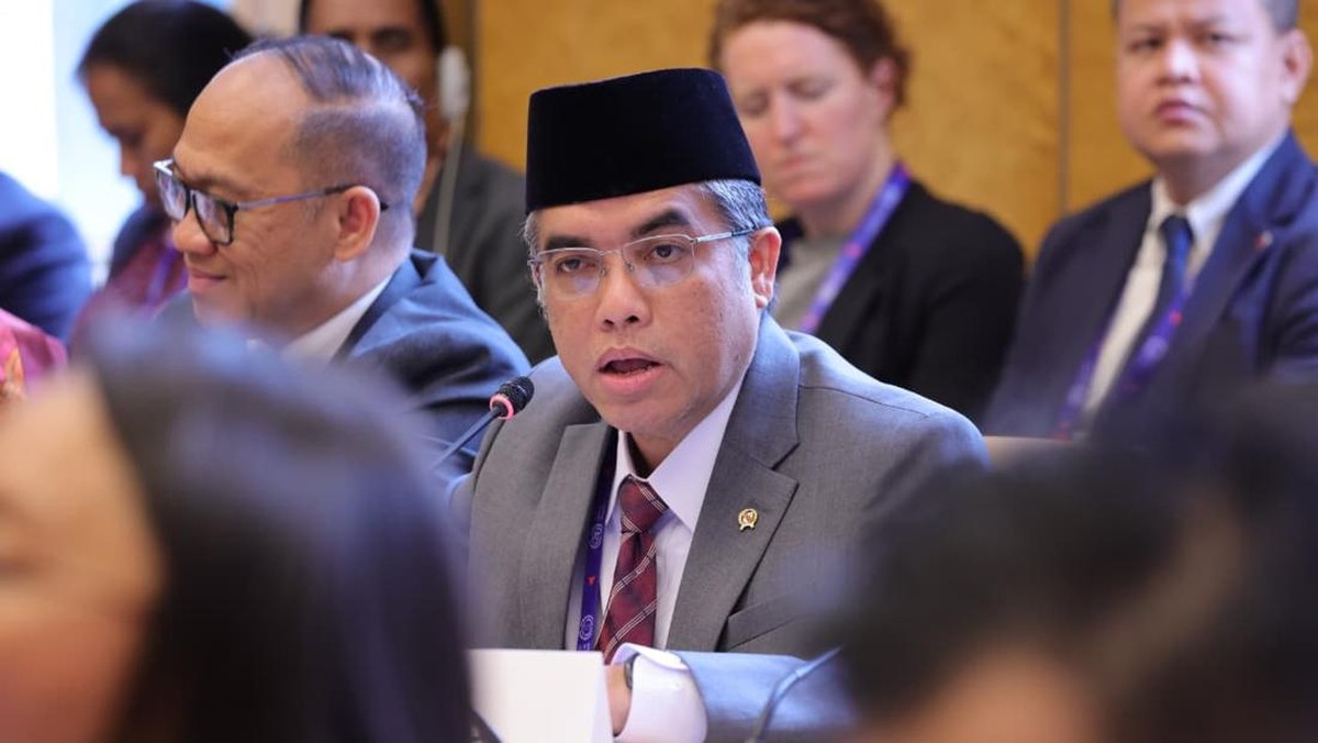 Foto: Menteri Ketenagakerjaan (Menaker) Yassierli dalam Sidang Pleno Penutupan Konferensi Perburuhan Internasional atau International Labour Conference (ILC) di Jenewa, Jumat (12/6/2026). (Dok. Biro Humas Kemnaker)