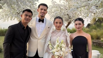 Pasangan ini terlihat datang ke resepsi pernikahan Jennifer Coppen dan Justin Hubner. Foto: dok instagram Inka Andestha dan Pratama Arhan
