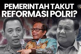 Mantan Menteri Koordinator Bidang Politik, Hukum, dan Keamanan (Menko Polhukam) Mahfud MD mengaku sejak awal tak yakin pemerintah sungguh-sungguh ingin mereformasi Polri.(Fitria)