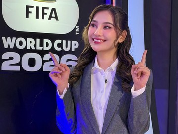 Evelina Tan Jadi Host Piala Dunia 2026, Totalitas Sampai Lakukan Ini. (Foto: ist)
