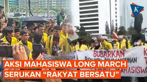 Aksi Massa Mahasiswa Warnai Ibukota, Gelombang Demonstrasi Menuju Bundaran HI Menggema Lantang