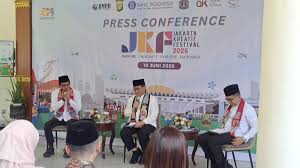 Gubernur DKI Jakarta Pramono Anung saat menghadiri konferensi pers Jakarta Kreatif Festival (JKF) 2026 di Kantor Perwakilan Bank Indonesia DKI Jakarta, Jakarta Pusat, Jumat (19/6/2026). (Brigitta Belia Permata Sari/detikcom)