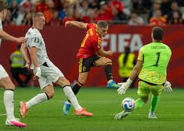 Leandro Trossard of Belgium shoots the ball during the FIFA World Cup 2026 Group G match between New Zealand and Belgium at BC Place Vancouver on June 26.Seth Greenberg/ISI Photos / ISI Photos via Getty Images