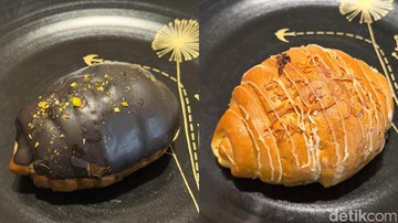 Popularitas salt bread di Indonesia masih sangat tinggi. Dibuktikan dari munculnya banyak bakery-bakery baru yang menawarkan variasi salt bread unik. Salah satu yang tahun ini buka adalah gerai Bear and Butter di Tambun, Bekasi. Sejak dibuka, gerai salt breadnya langsung ramai diserbu. Foto: Detikcom / Atiqa Rana