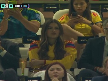 Momen Ekspresi Kecewa Penggemar Kolombia yang Ternyata Putri Legenda Sepak Bola Dunia
