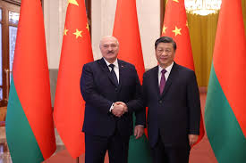 Belarus’ President Alexander Lukashenko (L) meets with Chinese President Xi Jinping in Beijing on March 1, 2023. (Photo by Pavel ORLOVSKY / BELTA / AFP) / Belarus OUT
