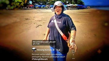 Emak-emak ngamuk di pantai Palabuhanratu (dok. Istimewa)