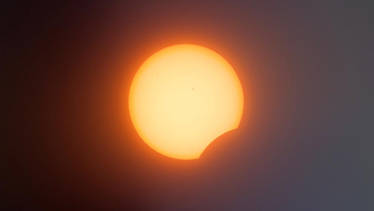 Foto: Proses gerhana matahari di AS. (REUTERS/Andrew Kelly)
