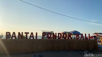Pantai Pondok Bali di Kabupaten Subang, Jawa Barat. (Muhammad Lugas Pribady/detikcom)