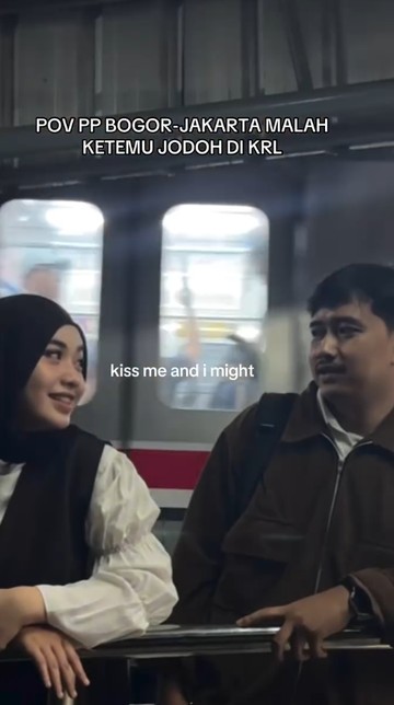 Kisah viral pasangan yang bertemu jodoh di KRL. Foto: Dok. Instagram @anishafebrial.