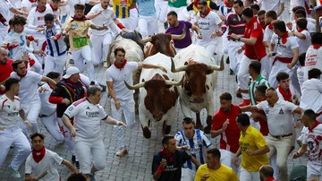 Festival San Fermin di Spanyol. (REUTERS/Pankra Nieto)