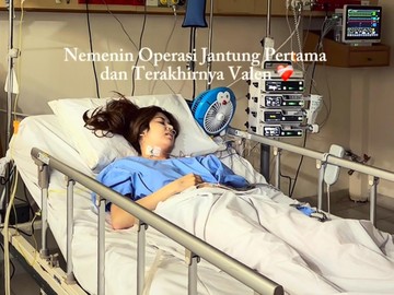 Valencia Nathania sebelumnya mengunggah momen sebelum operasi yang memperlihatkan wajahnya pucat empat hari lalu. 