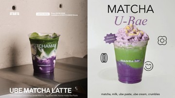 Kafe asal Kyoto, Jepang, Kurasu, punya menu baru ube matcha latte. Pakai matcha ceremonial grade yang umami lembut dipadukan ube dan susu yang memberi cita rasa manis creamy. Harganya kisaran Rp 63 ribu. Menu ini bisa ditemukan di cabang PIM 5. Foto: TikTok @fairwindy__