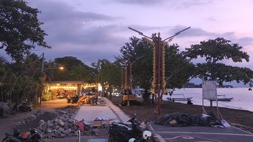 Penataan Pantai Lovina, Buleleng, Rabu (24/6/2026). (Wijaya Kusuma/detikBali)