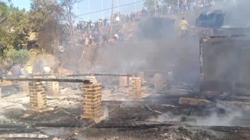 Kebakaran di Kampung Adat Ciptamulya Sukabumi. Foto: Istimewa