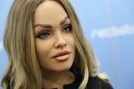 A Realbotix robot at the Consumer Electronics Show in Las Vegas in January. Photograph: Patrick T Fallon/AFP/Getty Images