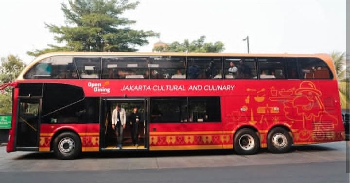 Harga Tiket Bus Open Dining Jakarta Rp500 Ribu per Trip, Nikmati Fine Dining, Live Music, dan Panorama Kota (Foto: Bus Open Dining Jakarta/Dishub DKI Jakarta)
