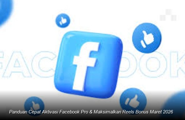 Ilustrasi tampilan dasbor **Facebook Professional Mode** di smartphone yang menunjukkan grafik pertumbuhan audiens dan notifikasi potensi pembayaran dari program **Facebook Reels Bonus**.