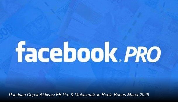Ilustrasi tampilan dasbor Facebook Professional Mode di smartphone yang menunjukkan grafik pertumbuhan followers dan notifikasi 'Pembayaran Baru Tersedia' dari program Reels Bonus.