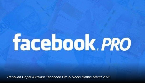 Ilustrasi tampilan dasbor *insights* **Facebook Professional Mode** di smartphone yang menunjukkan grafik peningkatan *reach* dan notifikasi pembayaran yang berhasil dari program bonus.