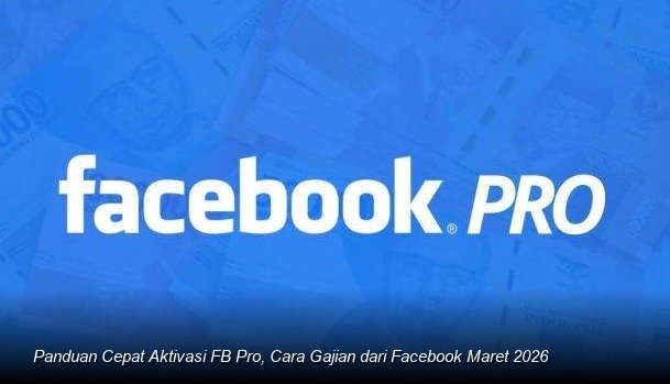 Ilustrasi tampilan dasbor Facebook Professional Mode di smartphone menunjukkan statistik pertumbuhan audiens dan kolom notifikasi pembayaran yang siap dicairkan.