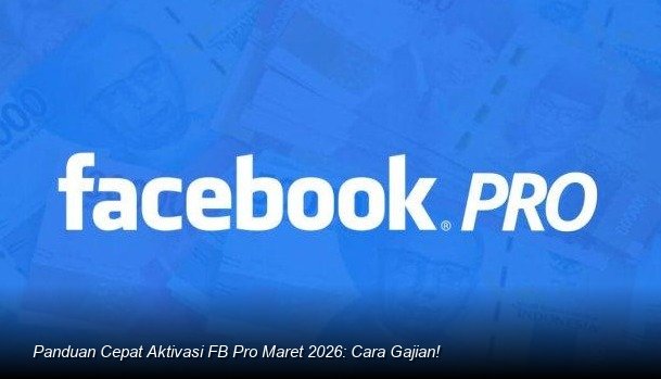 Ilustrasi tampilan dasbor Facebook Professional Mode di smartphone yang menunjukkan metrik pertumbuhan pengikut dan notifikasi potensi pembayaran.
